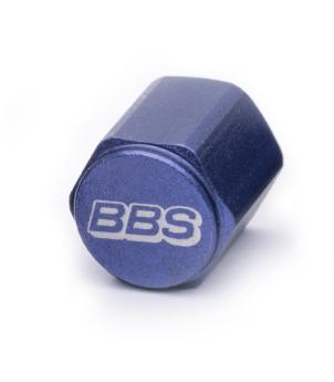 BBS Unlimited Ventilkappe - Aluminium - blau - Logo gelasert - 1 Stück